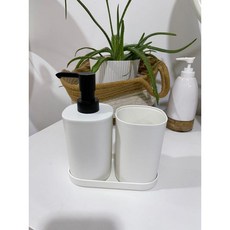 IKEA STORAVAN 浴室用品三件組 白色 洗手乳瓶 牙刷杯 香皂盤 浴室收納, 1個
