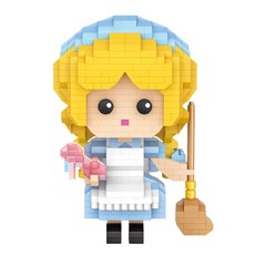 LOZ 미니 리틀금발소녀 나노블럭, 혼합색상, 1개