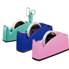 PRAG 桌面膠台 剪刀收納款 適用寬捲膠帶, 隨機, 1個