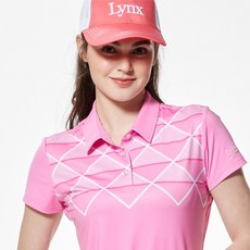 Lynx 菱格紋短袖POLO衫
