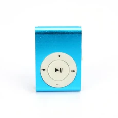 미니 MP3 플레이어 음악 미디어 미니 클립 지원 TF 카드 세련된 디자인 유행 휴대용 미니 USB MP3 플레이어, 07 blue