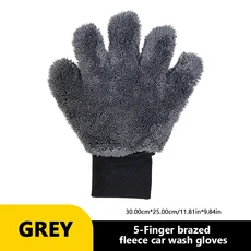 SEAMETAL 5-핑거 마이크로파이버 자동차 세차 장갑 – 양면 스크래치 방지 초부드러운 청소 효율적인 디테일