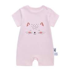 미라클 베이비 신생아 순면 반팔 바디수트 우주복