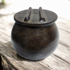 예조 나무뚜껑 단지 빅사이즈 소금통 소금단지 옹기도자기 이천도자기 옹기항아리 장독 미니항아리 테라리움키트 미니도자기 현관소금단지 도자기양념통 소금단지항아리 정원꾸미기 한국전통선물, 1개