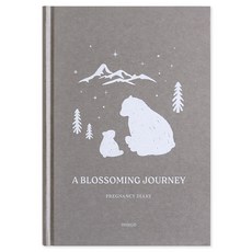 인디고 처음부모 임신 다이어리 (태교 육아 일기 산모수첩) 초음파앨범 선물 꾸미기 사진 정리 보관 성장 주수 기록 노트, 그레이, 그레이, 1개