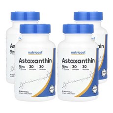 뉴트리코스트 아스타잔틴 12mg 30소프트젤, 30정, 4개