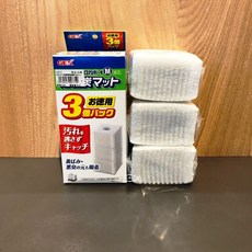 GEX 日本五味【三重水中過濾器 迷你型 S M】過濾棉 水妖精 替換棉 替換濾材 白棉, 1個, 替換棉M (3入)