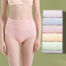여성용 하이웨이스트 팬티 세트 - 편안하고 통기성이 좋음