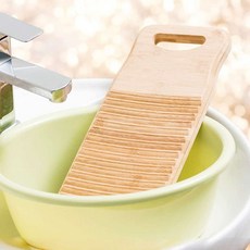 손잡이 대나무 라운드 손세탁 욕실빨래판 40cm 빨래용품 빨래판대 손빨래용 가정용빨래판