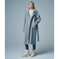 솔트앤초콜릿 SALT AND CHOCOLATE 벨티드 울 핸드메이드 코트 그레이 4W244I001