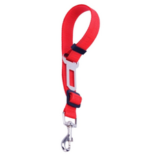 寵物汽車安全帶 寵物車用安全帶 狗狗車用牽引繩 可調節寵物安全帶, 紅, 1個