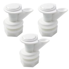 Bonsicoky 3팩 푸시 버튼 워터 스피곳 - 쿨러 수도꼭지 교체용 Igloo 7.6L(2-10갤런) 쿨러와 호환되는 플라스틱 저그 BPA 프리 641724