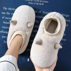 실내 면 슬리퍼, beige, 1개