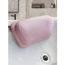 리온 욕조베개 등받이 머리받침대 욕조배게, F10 핑크 직선 넓은 곡선 욕조용, 1개