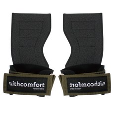 위드컴포트 풀업 리프팅 헬스 그립 스트랩 손목보호대 8color, 1세트, 카키