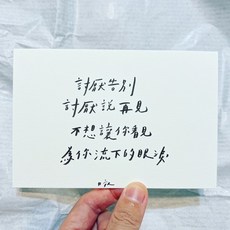 [字人 Wordcraftsman]白紙黑字手寫明信片/下次見（附pp袋）, 1個