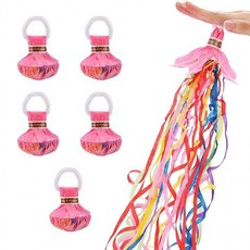 화약없는 종이폭죽 5P 홀더형 손잡이 생일 웨딩 컨페티 손폭죽, 상세페이지 참조, 1개