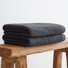 쉬라즈리빙 더소프트 바스타월 450g 30수 면사, 2개, 다크그레이