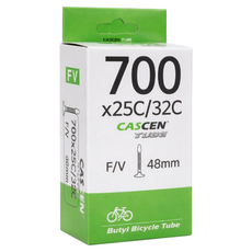 CASCEN 카센 자전거튜브 700x25 700x28 700x30 700x32 프레스타 FV 48mm 밸브, 1개