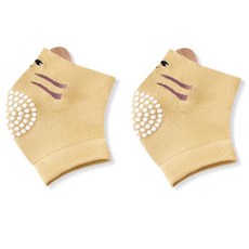 寶寶學步爬行護膝 防摔防撞膝蓋保護套 可愛動物防滑設計 柔軟透氣無勒痕, 黃老虎, 1個