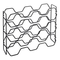 簡約波浪造型金屬酒架，多層葡萄酒收納架，家用酒瓶展示架, 1個, 1ml