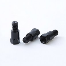 우리파파 오토바이 백미러 연장볼트 사이드 미러 볼트 10mm 블랙 중볼트 - 10내부(역)+10나사(역), 1개