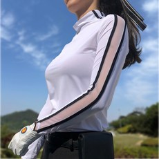 로로얼로이 여성 골프 자외선차단 쿨링 아이스 이너웨어 사이드메쉬 두줄 냉감 기능성 골프티셔츠