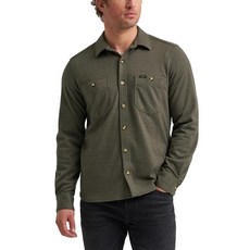 Lee 남성용 레전더리 브러시드 니트 셔츠 올리브 더스트 M