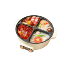 CAVGA 四宮格電火鍋 涮煎多功能料理鍋, 110vX多功能鍋