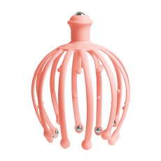 [上手家居] 頭皮穴道按摩器 雙層滾珠 輕巧舒壓, 粉色頭皮按摩器, 1個