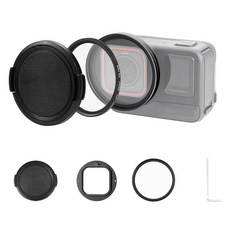 PULUZ Insta360 에이스 프로 카메라용 렌즈 필터 키트 알루미늄 합금 프레임 Insta360 에이스 프로 액션 카메라 액세서리용 렌즈 커버가 있는 52mm UV 렌