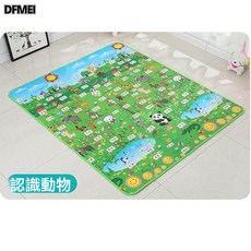 DFMEI 寶玩具爬爬墊 戶外泡沫家用地墊爬行墊, 動物世界加背面隨機