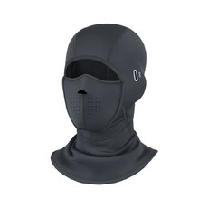 滑雪面罩 最新款加絨加厚磁吸口罩 一拉即開 內外雙層鎖溫, 黑, 1個