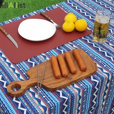 올리스트 감성캠핑 북유럽 캠핑 테이블보 식탁보 100x140 100x160 140x180, 도톰도톰 블루