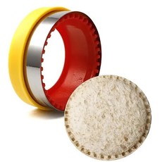 不鏽鋼夾心麵包封邊模具 家庭三明治DIY烘焙工具 土司壓模, 1個, 混色圓三明治切, 混色圓三明治切