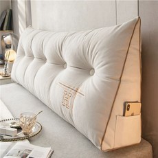 삼각 등받이 롱베개 인조가죽 중형 선물 빙사 60X35 청량 45CM, 아이린 데 언