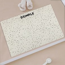 디심플 빨아쓰는 규조토 욕실 스테이 발매트, 1개, 마블