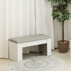 흥창가구쟁이 편안화이트의자 벤치쇼파 카페쇼파 벤치의자, 편안의자, 800화이트그레이