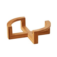 竹木底座玻璃水果沙拉碗, 24CM竹托, 1個