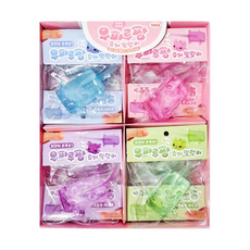 우파루팡 슈가 말랑이 귀여운 투명 주물럭 단체선물 어린이집선물 4종 랜덤1개, 1개, 2g, 투명4종