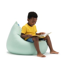 폴리몰리 LT201 미니 유아 키즈 빈백 소파 등받이 좌식 쿠션 의자, 파스텔 민트