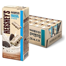 허쉬 초콜릿드링크 쿠키앤크림, 235ml, 96개