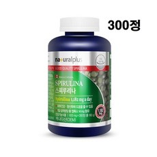 내츄럴플러스 스피루리나 1000mg 스피리루나 스피루니아 스피루나 효능 추천 300정 정 가루 캡슐 식약청 식약처인증 인정, 1개