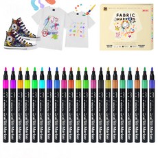 미니플 페브릭 컬러 마카펜, 1세트, 24색