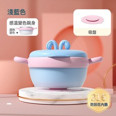 寶寶輔食保溫碗 嬰幼兒注水保溫碗兒童防摔防燙316兒童嬰兒餐具, 1個, 淺藍色輔食碗:1個