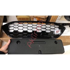 適用於 Ford Focus MK4 ST Line 上下蜂巢中網 類ST套件 附雷達底座, 1個, (霧燈下方)左右L型牛角(卡夢紋) 一對