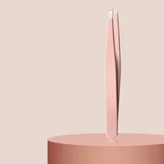 스테인리스 스틸 블랙 눈썹 족집게 사선 평평한 끝 뷰티 도구 속눈썹 족집게 인그로운 헤어 제거용, 09 metal Oblique