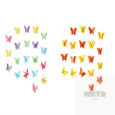 규규몬 나비 가랜드 생일파티용품, 무지개