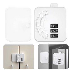 루베이 내구성 무타공 유아안전 잠금장치 이중 보호 시스템 비밀번호 리셋 가능 서랍/냉장고/수납장/창문, 평면 잠금 장치, 1개