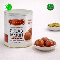 Noor Gulab Jamun Pakistan Halal 굴랍자문 시럽에 담긴 밀크볼 할랄, 1개, 1kg